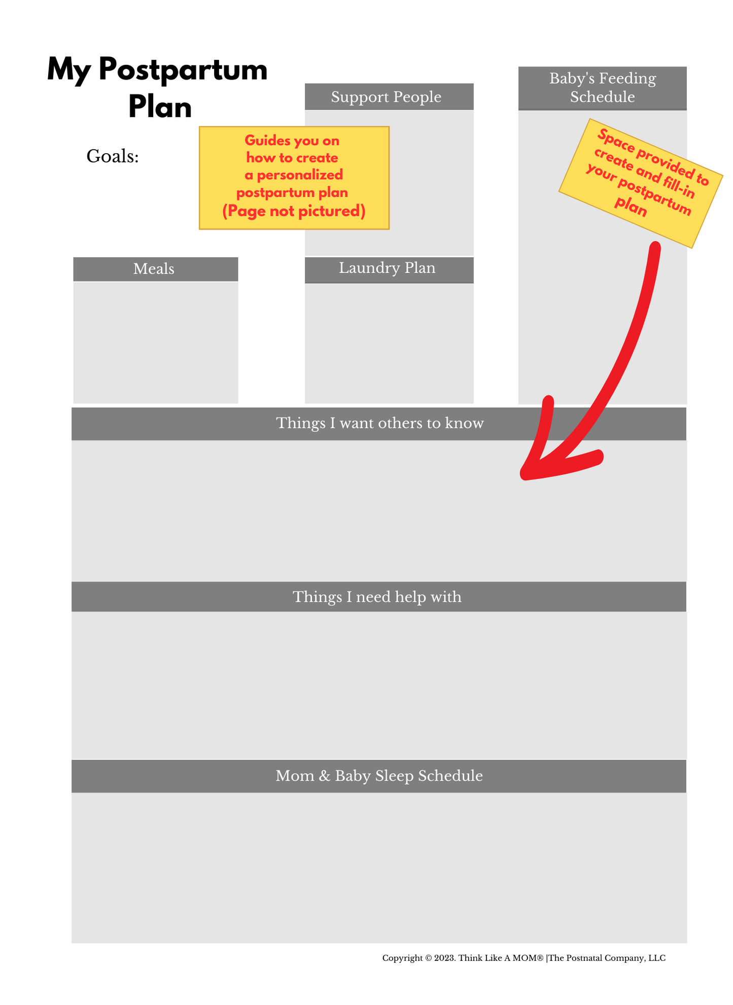Postpartum Planner