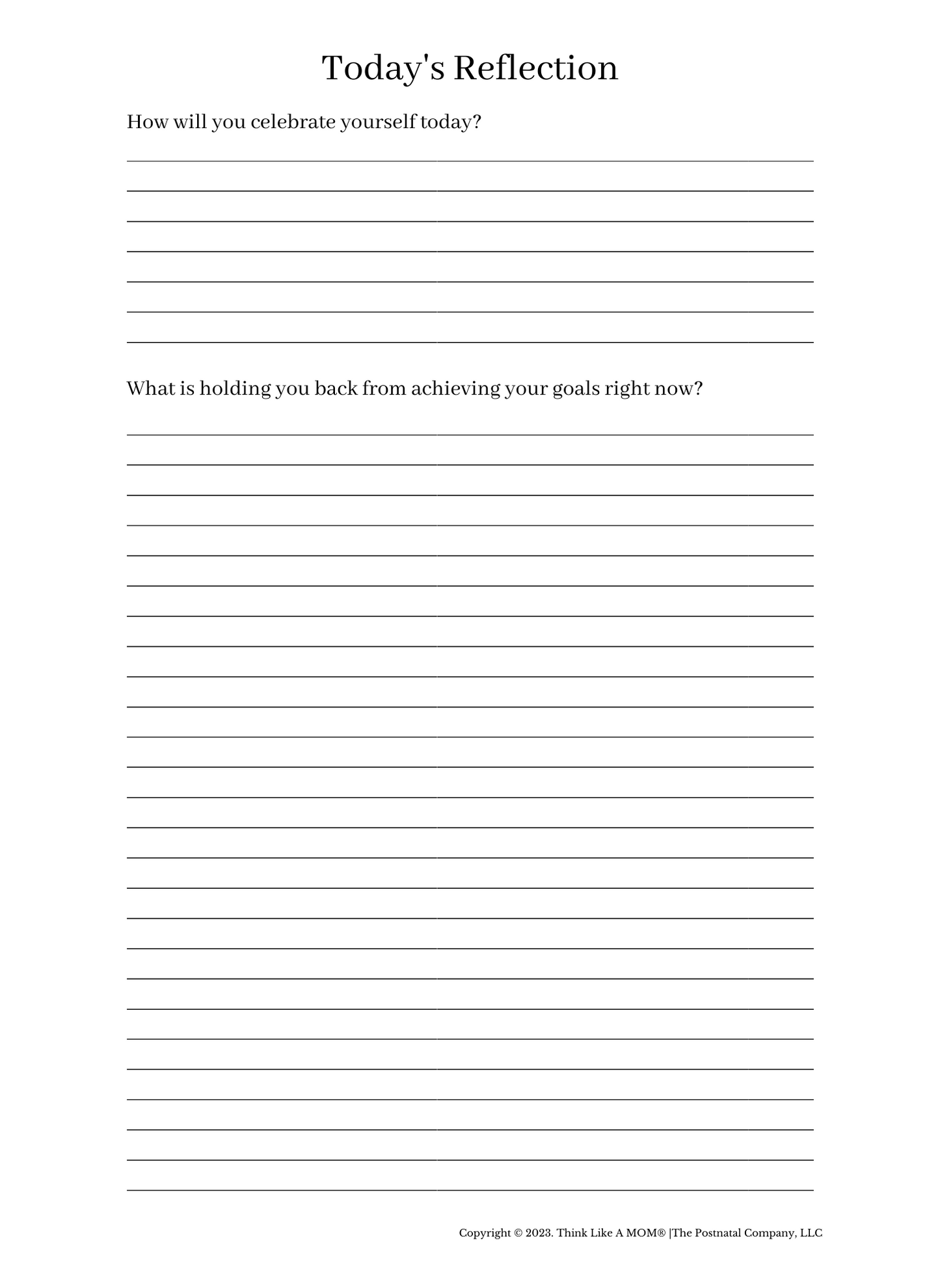 Self-Care Journal