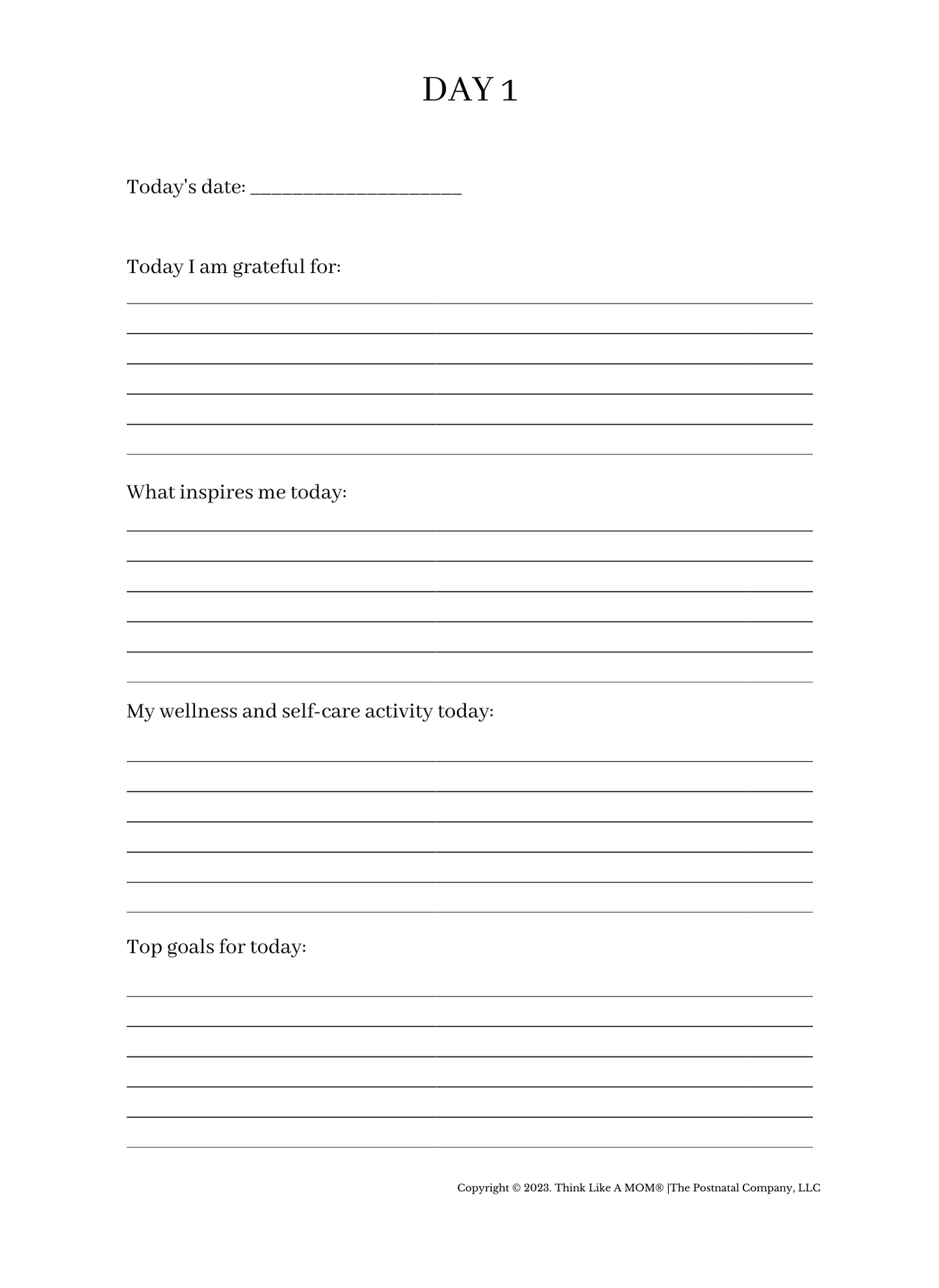 Self-Care Journal
