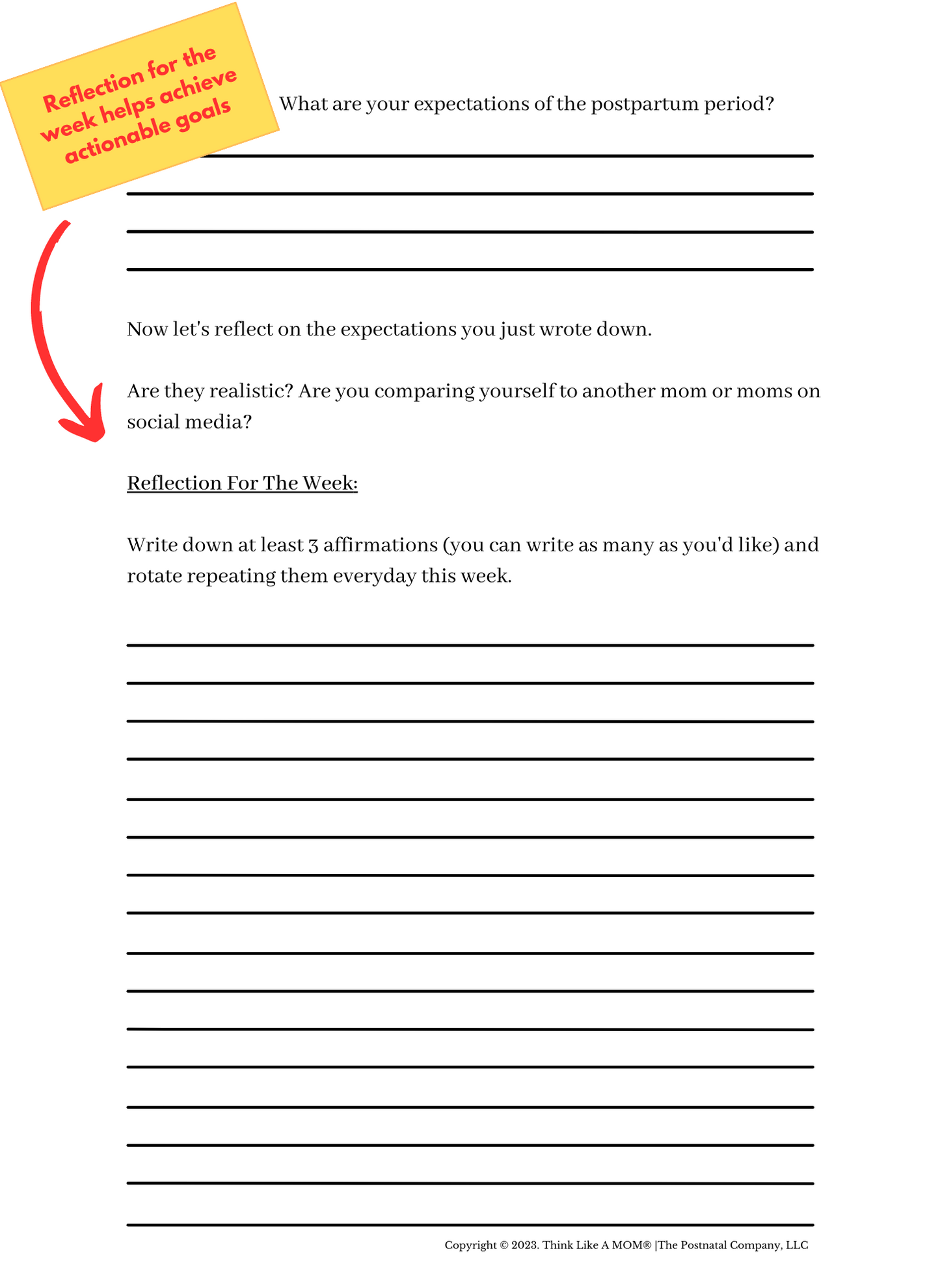 Postpartum Journal
