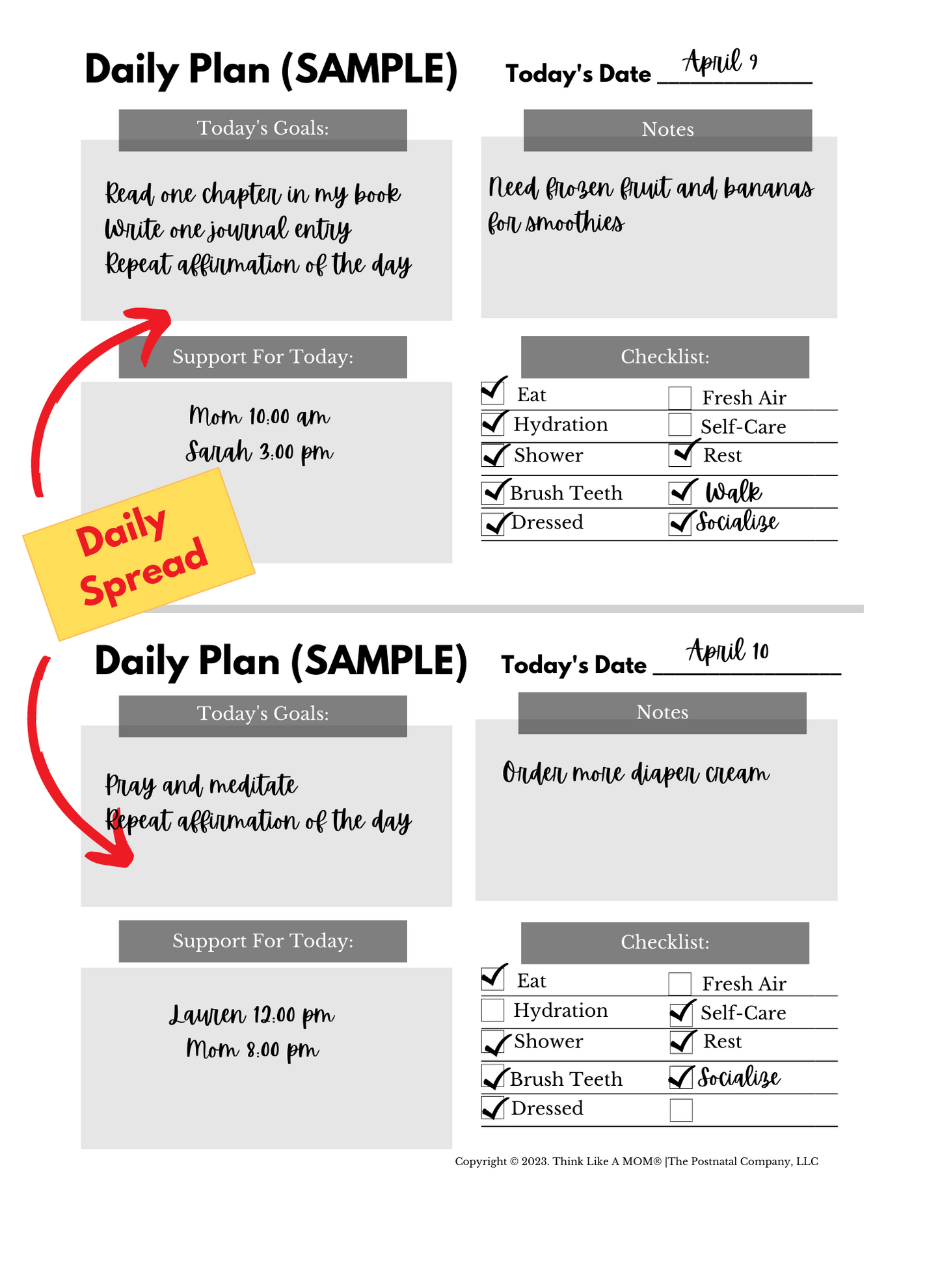 Postpartum Planner