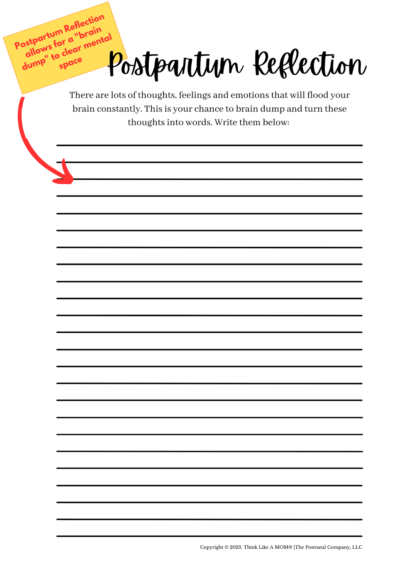 Postpartum Journal