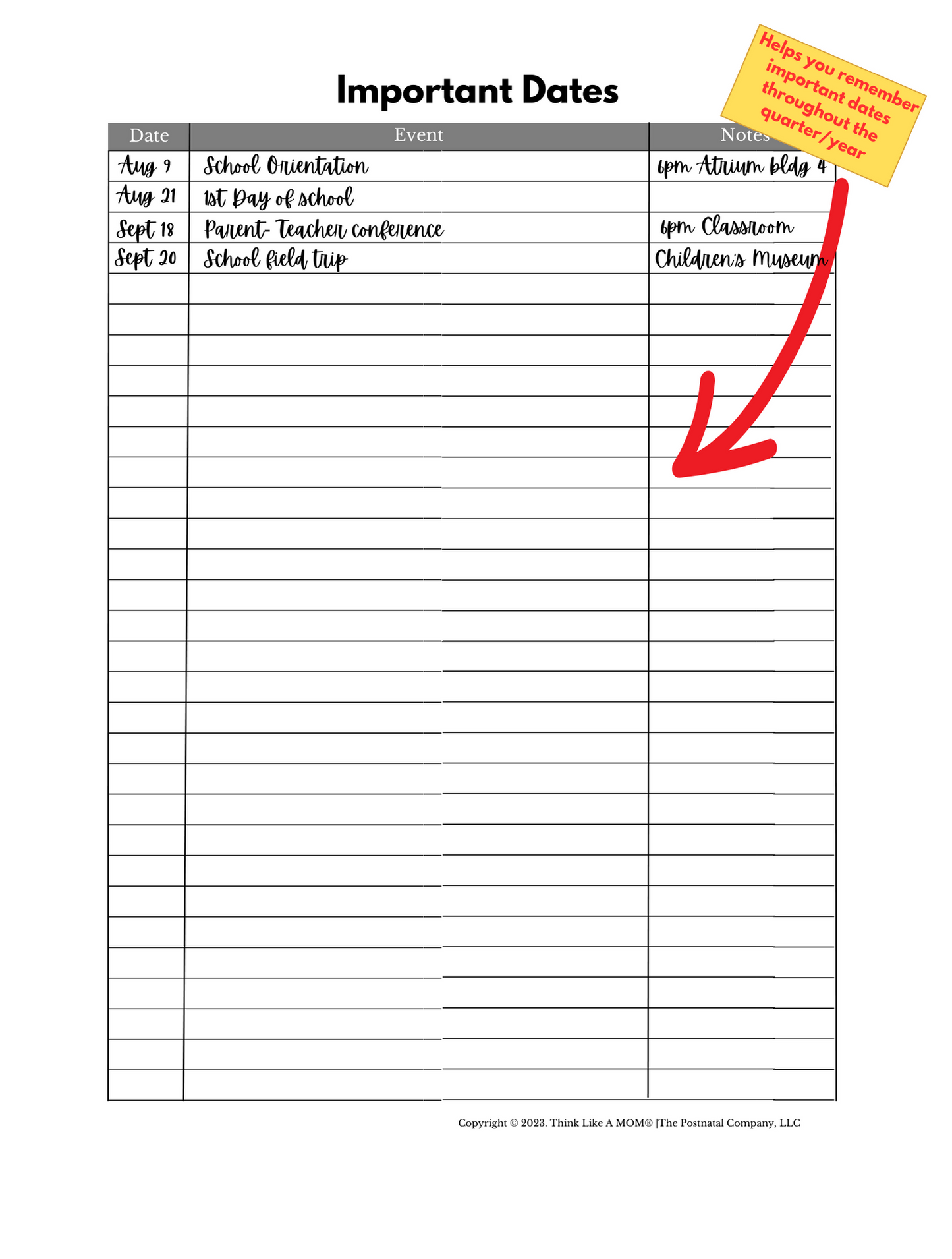 Motherload Planner