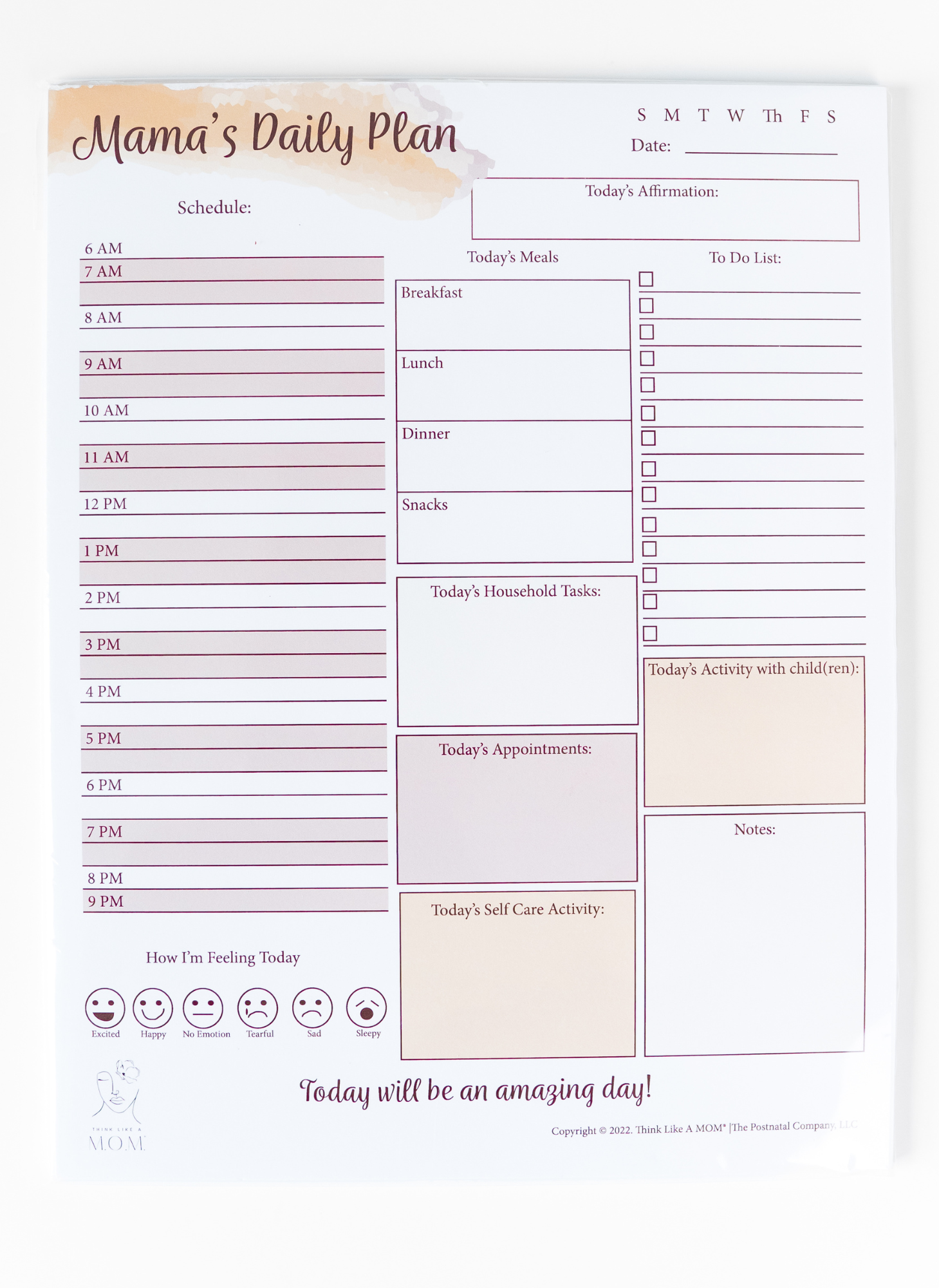 Notepad Daily Notes Daily Notepad – Think Like A Mom